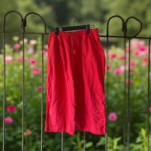 Stylish Red Women's Capris